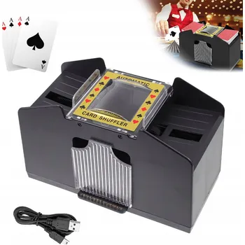 Desková hra ELEKTRICKÁ MÍCHAČKA KARET AUTOMATICKÁ PRO KARETNÍ HRY POKER UNO TEXAS