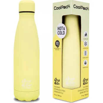 Láhev LAHEV NA PITÍ KOVOVÝ 500ML COOLPACK TERMO BOTTLE PASTEL POWDER YELLOW