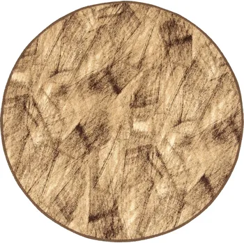 Koberec Průměr 100 cm KULATÝ S KOBEREC HNĚDÝ BÉŽOVÝ