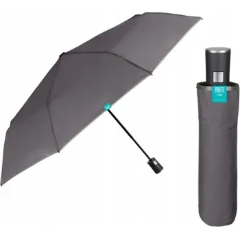 Deštník Perletti automatický skládací deštník s pouzdrem, šedý