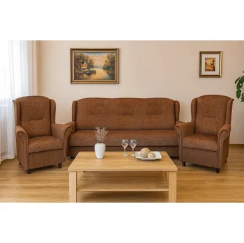 Sedací souprava FALCO Sedačka s vysokým opěradlem Agátka Maxi hnědá