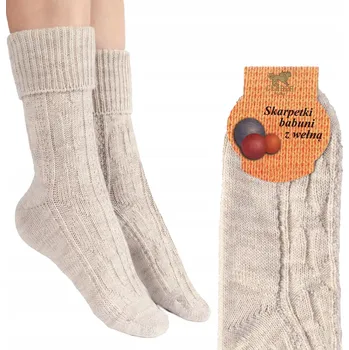 Pánské ponožky Ponožky CERBER vlněné, pískové, silné, 39-42 termoaktivní