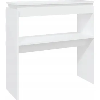 Konferenční stolek Konzolový stolek do předsíně, bílý, 80 x 30 x 80 cm, dřevotříska
