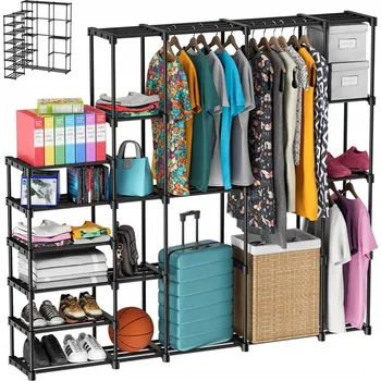 Věšák Stojanový věšák kovový Markadler černý