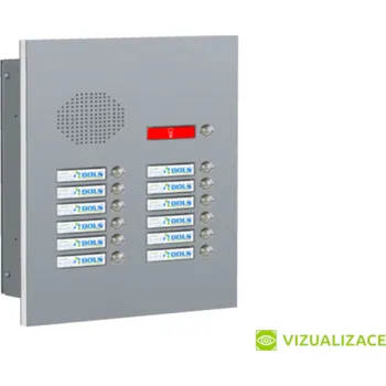 Domovní zvonek Zvonkové tablo pro 12 účastníků - pro zasklení - lakované - RAL 7016 MAT. - ANTRACIT