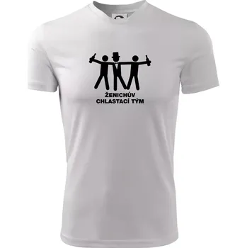 Pánské tričko Ženichův chlastací tým - Pánské triko Fantasy sportovní (dresovina) - 3XL ( Bílá )