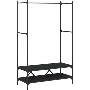 Věšák Věšák na oblečení s policemi, dřevotříska a kov, 100x45x162,5 cm