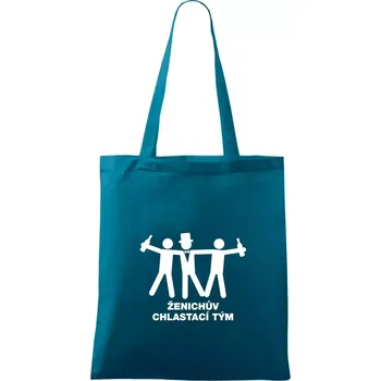 Ženichův chlastací tým - Taška bavlněná - 42 x 38 cm ( Petrolejová )