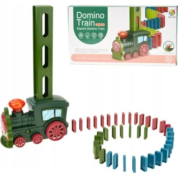 Vláček a vláčkodráha VLÁČKODRÁHA VLAK LOKOMOTIVA AUTOMATICKÁ VLÁČEK SKLÁDAJÍCÍ STAVEBNICE DOMINO