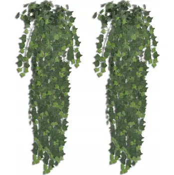 umělá květina 2 x Umělý Břečťan, 339 lístků, Výška 90 cm, Polyester