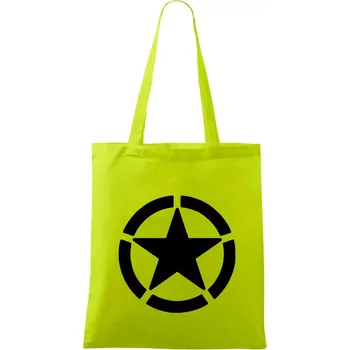 Army hvězda - Taška bavlněná - 42 x 38 cm ( Limetková )