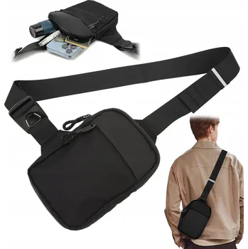 TAŠKA PŘES RAMENO KABELKA PŘES RAMENO PROSTORNÁ PÁNSKÁ TAŠTIČKA VODĚODOLNÁ ČERNÁ