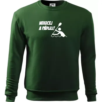 Nekecej a pádluj - Mikina Essential dětská - 146 cm/10 let ( Lahvově zelená )