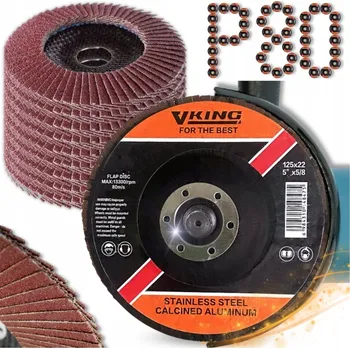 Brusný kotouč LAMELOVÝ KOTOUČ 125mm NA KOV, DŘEVO, REZ P80 10 KS