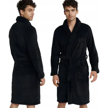 Pánský župan HENDERSON pánský župan UNTIMES 41198-99 ke kolenům černý XXL