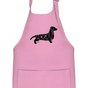 Kuchyňská zástěra Jezevčík - Dachshund - Dětská zástěra na vaření - Univerzální velikost ( Růžová )