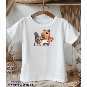Chlapecké tričko Trička s potiskem Tričko s potiskem, dětské, KAPYBARA - malíř, 1 ks zvolte VELIKOST trička ZDE:: 3/4 let Beagle