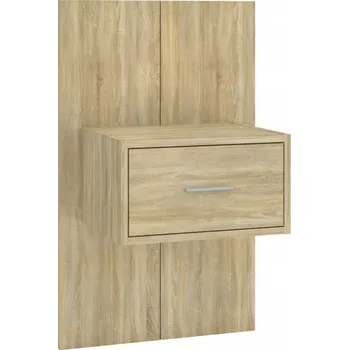 Noční stolek Závěsný noční stolek se zásuvkou, dub sonoma, 48,5x32,5x80 cm