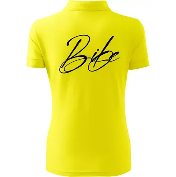 Nápis bike - Polokošile dámská Pique Polo - XS ( Citrónová )