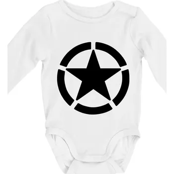 Army hvězda - Body kojenecké s dlouhým rukávem - Dlouhý r. do 3 měs ( Bílá )