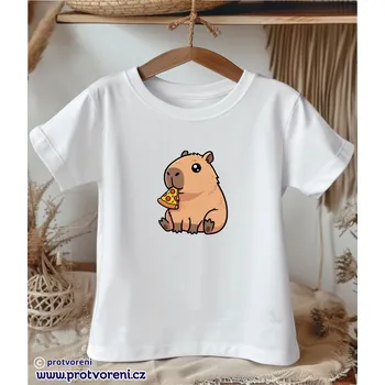 Chlapecké tričko Trička s potiskem Tričko s potiskem, dětské, KAPYBARA -pizza, 1 ks zvolte VELIKOST trička ZDE:: 5/6 let Beagle