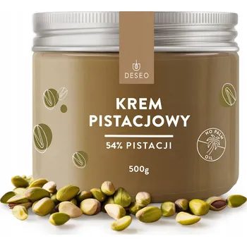 Pistáciový krém DESEO 500 g, 54 % pistácií, vegetariánský, s vysokým obsahem bílkovin