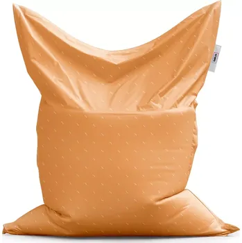 Sedací pytel Sablio Sedací vak Classic Bílé čárky na oranžové - 150x100 cm