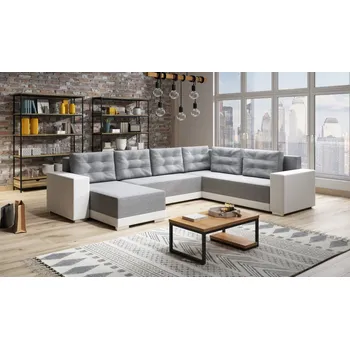 Sedací souprava FALCO Rozkládací sedací souprava Silvie UNI malmo90/bílá eko