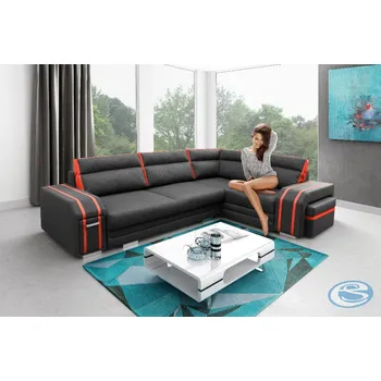 Sedací souprava FALCO Rohová sedací souprava Avatar černá pravá