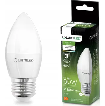 Žárovka LED žárovka E27 Svíčka B35 8W = 60W 806lm 4000K Neutrální bílá 180° LUMILED