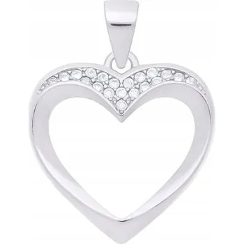 Přívěsek Stříbrný přívěsek Srdce Zirkony Přívěsek Pro Ženy ryzost 925