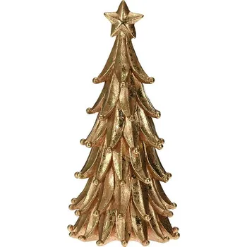 Vánoční stromek Home Styling Collection, Zlatý vánoční dekorační stromeček, 28 x 13 cm