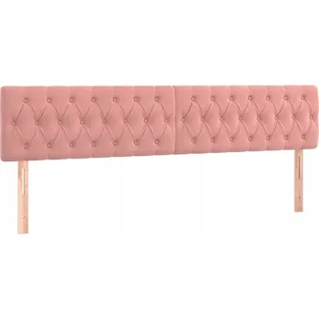 Čelo postele sametové nastavitelné růžové 200x7x78/88 cm