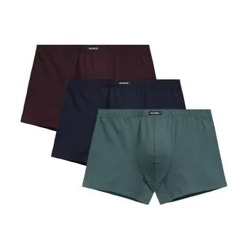 Boxerky 3 PACK boxerky Atlantic 3MH-048 - bavlna Tmavě modrá-červená M