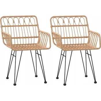 Zahradní křesla z PE ratanu odolného vůči UV záření, ocelový rám, 56x64x80 cm