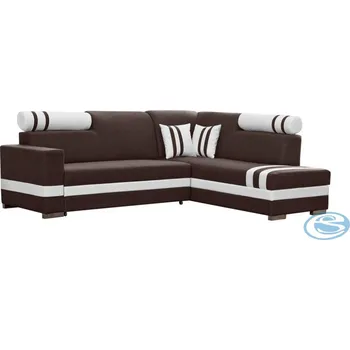 Sedací souprava Rohová sedací souprava R1 hnědo-bílá