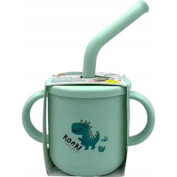 Kojenecká láhev Smukee DINOSAURUS Hrníček se silikonovým brčkem pro děti