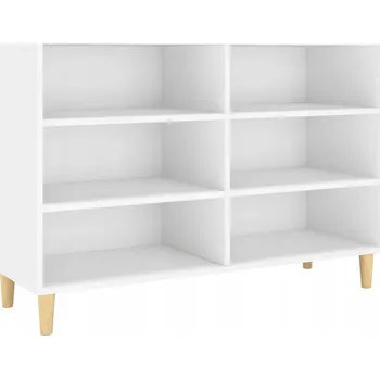 Komoda Skříňka Skandinávská se 6 policemi, bílá, 103,5x35x70 cm