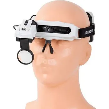 Lupa Čelové brýle s lupou a LED svítilnou - FUNKČNÍ