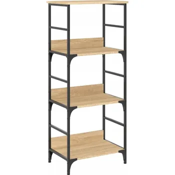 Knihovna Regál na knihy se 3 přihrádkami, dub sonoma, 50 x 33 x 117,5 cm