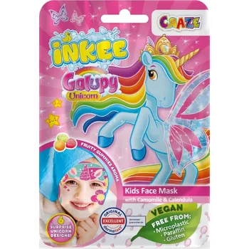 Pleťová maska Craze Inkee jednorožec pleťová maska pro děti 15 ml