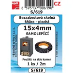 Nývlt Šňůra skelná plochá, samolepící, do 600°C, 15 x 4 mm, 2 metry, S/619