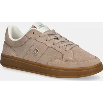 Dámské tenisky Semišové tenisky Tommy Hilfiger TH HERITAGE COURT SNEAKER SUEDE FW0FW09266 béžová 80X, EUR 40