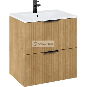 Koupelnový nábytek JIKA Nobu Skříňka se 2 zásuvkami s umyvadlem 61,5 x 46,5 cm, dub, H40P1696613301SET