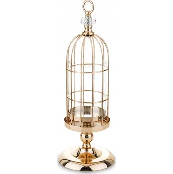 Svícen SVÍCEN LUCERNA LAMPION KLECE ZLATÝ 45 CM