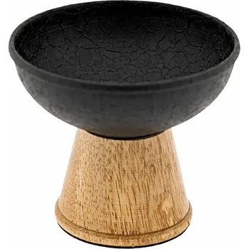 Aroma lampa Kadidelnice kovová kalich Black Elaia cca 9 x 8 cm