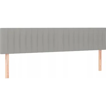 Čelo postele nastavitelné, světle šedá látka, 160x5x78/88 cm