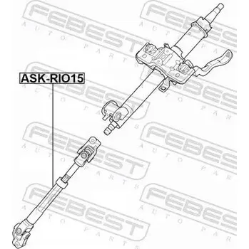 Posilovač řízení Febest ASK-RIO15 Hřídel řízení