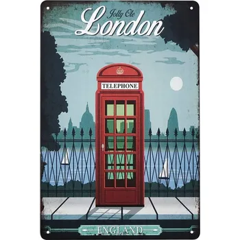 Obraz Plakát Kovová dekorativní cedule retro vintage LONDON