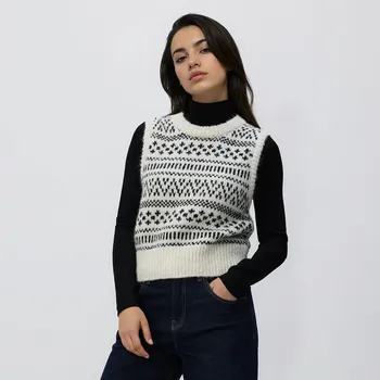 Dámské oblečení Reserved - Vzorovaná vesta - vícebarevná - 473HH-MLC - 473HH-MLC-M